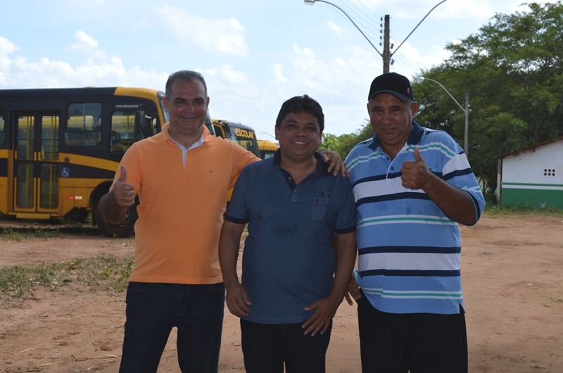 Prefeito de Mirador Roni, Secretário de estado Márcio Jerry e prefeito Zé Hélio. Foto:Lasan